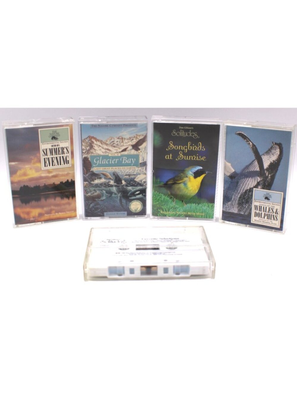 Set Of 5 Nature-Themed Cassette Tapes Featuring Environmental Sounds & Music